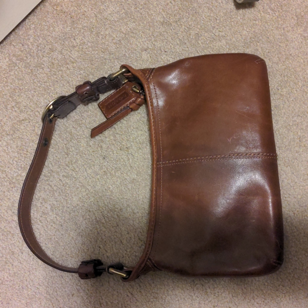 Coach brown leather bag